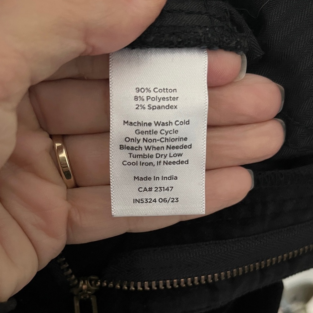 Talbots Curvy Black Sateen Straight leg pant. Sis 10p - Picture 9 of 9